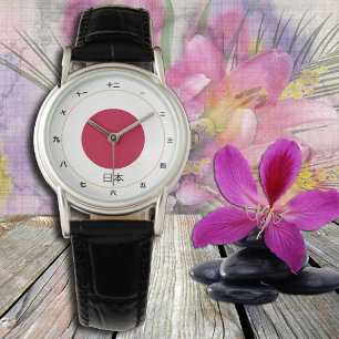 Japanese Flag & Japan fashion /design watch kanji