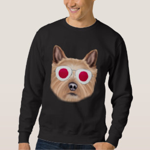 Japanese Flag Norwich Terrier Dog Japan Pocket Sweatshirt