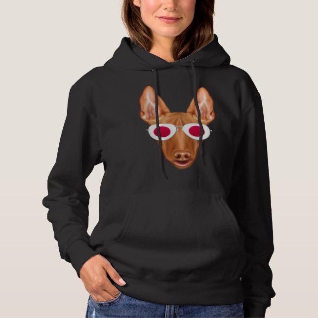 Japanese Flag Pharaoh Hound Dog Japan Pocket Hoodie (Front)