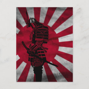Japanese flag postcard