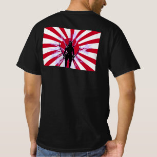 Japanese Flag & Rising Sun Samurai Warrior T-Shirt