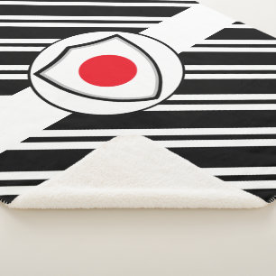 Japanese flag sherpa blanket