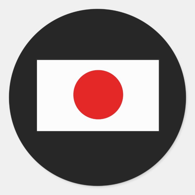 Japanese Flag T-shirts and Gifts Classic Round Sticker (Front)
