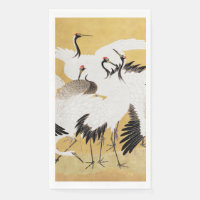 Japanese Flock Cranes Vintage Bird Rich Classic