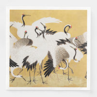Japanese Flock Cranes Vintage Bird Rich Classic