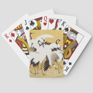 Japanese Flock Cranes Vintage Bird Rich Classic Playing Cards