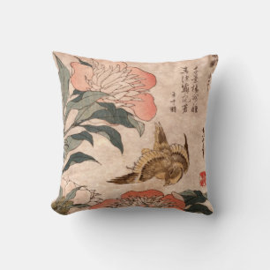 Japanese Floral/Bird Cushion