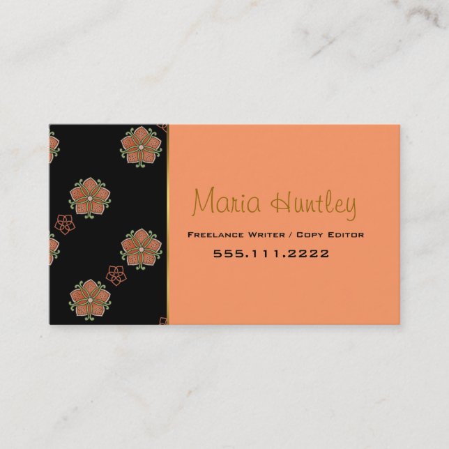 Japanese floral Business Card (Front)