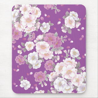 Japanese Floral Kimono Pattern Fine Art Mouse Pad