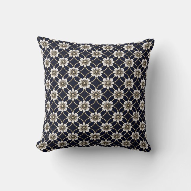 Japanese Floral Pattern Cushion (Front)