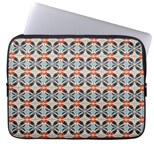 Japanese Floral Pattern Laptop Sleeve (Front)