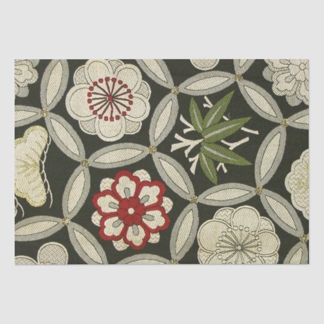 Japanese Floral Pattern Tissue Paper (Front)