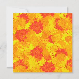 Japanese floral red patterns card