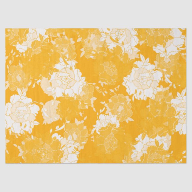 Japanese floral red patterns. tissue paper (Front)