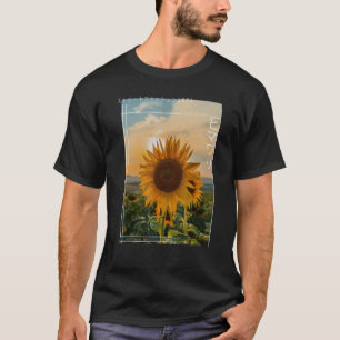 Japanese Floral Sunflower Streetwear Aesthetic T-Shirt