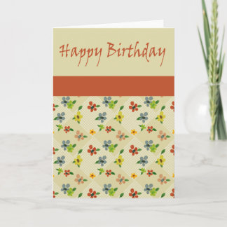 Japanese Flower Birthday Card