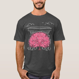 Japanese Flower Blossom Pink Sakura Tree Cherry Bl T-Shirt
