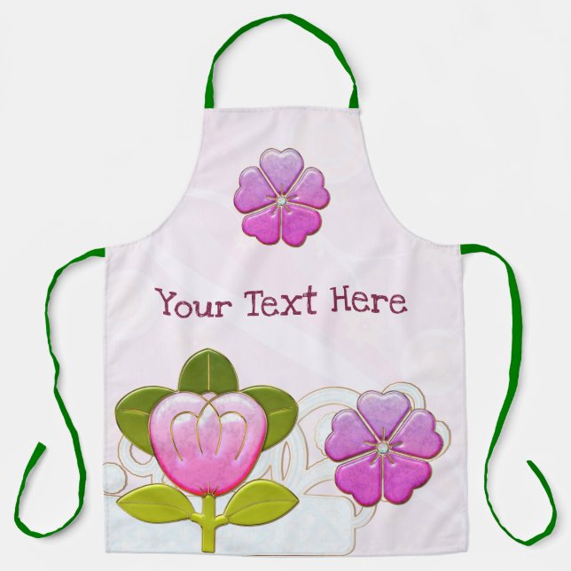 Japanese Flower Jewelled Apron (Front)
