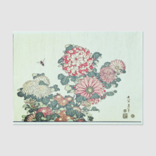 JAPANESE FLOWER PRINT WITH BEE Tissue Paper