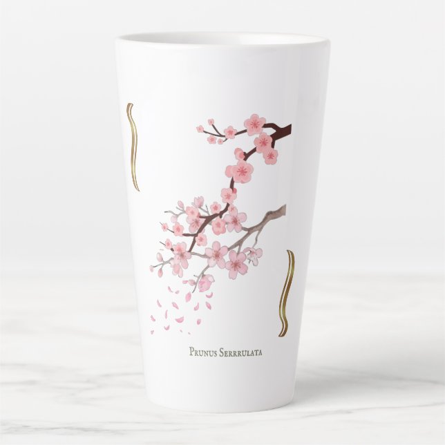 Japanese Flowering Cherry coffee with milk Latte Mug (Front)
