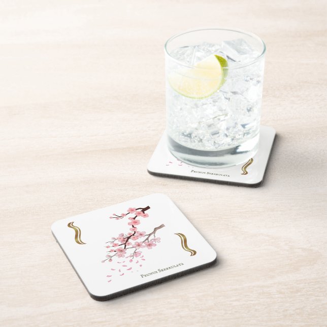 Japanese Flowering Cherry under glass Coaster (Right Side)