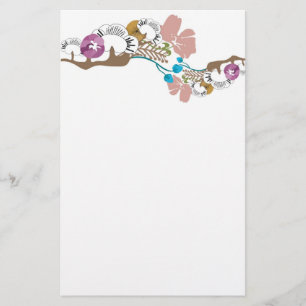 Japanese flowers Stationery