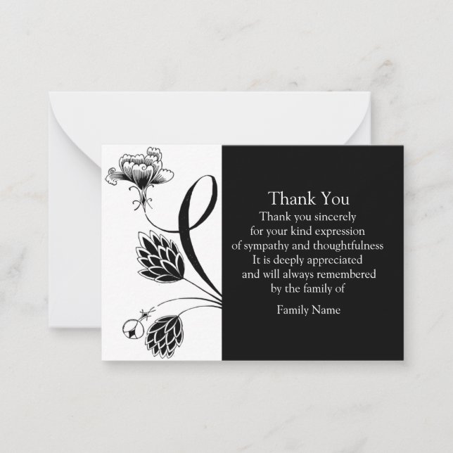 Japanese Flowers Thank You Cards (Front)