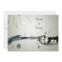 Japanese Flowers Wedding Invitation