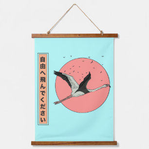 Japanese Fly to freedom Hanging Tapestry