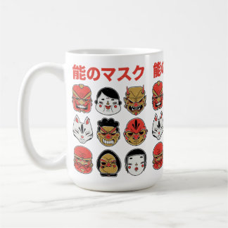 Japanese Folklore Demon and Kitsune Festive  Coffee Mug