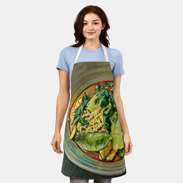 Japanese Food Art Apron (Worn)