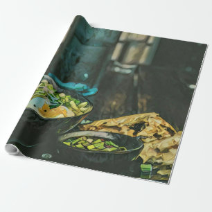 Japanese Food Art Wrapping Paper