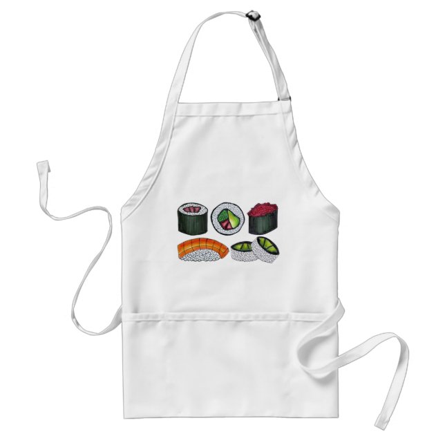 Japanese Food Cooking Cuisine Sushi Roll Foodie Standard Apron (Front)