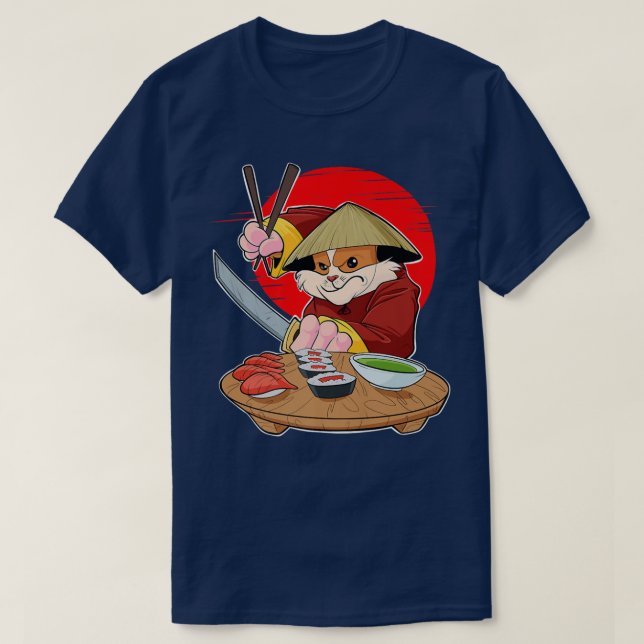 Japanese Food I Maki Lover I Samurai Sushi Guinea  T-Shirt (Design Front)