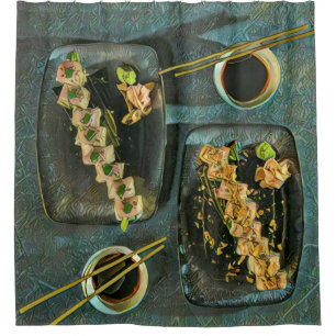 Japanese Food Lovers Gift Shower Curtain