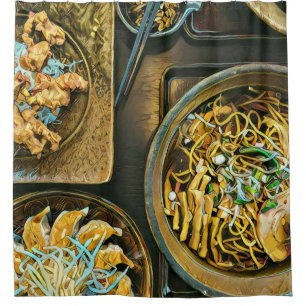 Japanese Food Lovers Gift Shower Curtain