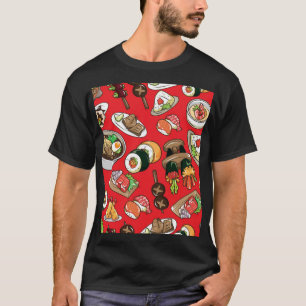 Japanese Food: Seamless Cultural Pattern T-Shirt
