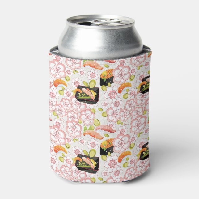 Japanese Food: Sushi Pattern 2 Can Cooler (Can Front)