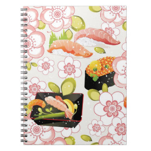 Japanese Food: Sushi Pattern 2 Notebook
