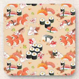 Japanese Food: Sushi Pattern 3 Coaster