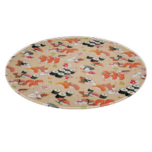Japanese Food: Sushi Pattern 3 Cutting Board