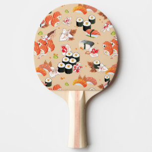Japanese Food: Sushi Pattern 3 Ping Pong Paddle