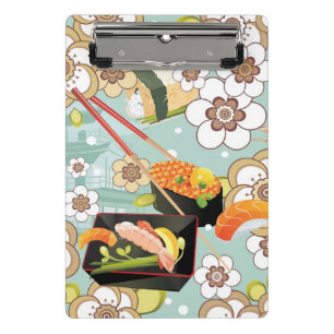 Japanese Food: Sushi Pattern 4 Mini Clipboard