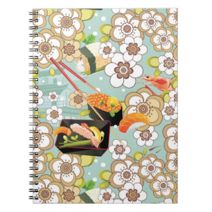 Japanese Food: Sushi Pattern 4 Notebook
