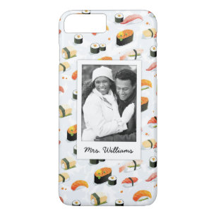 Japanese Food Sushi Pattern Add Your Photo iPhone 8 Plus/7 Plus Case