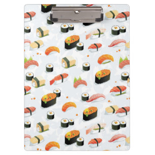 Japanese Food: Sushi Pattern Clipboard