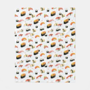 Japanese Food: Sushi Pattern Fleece Blanket
