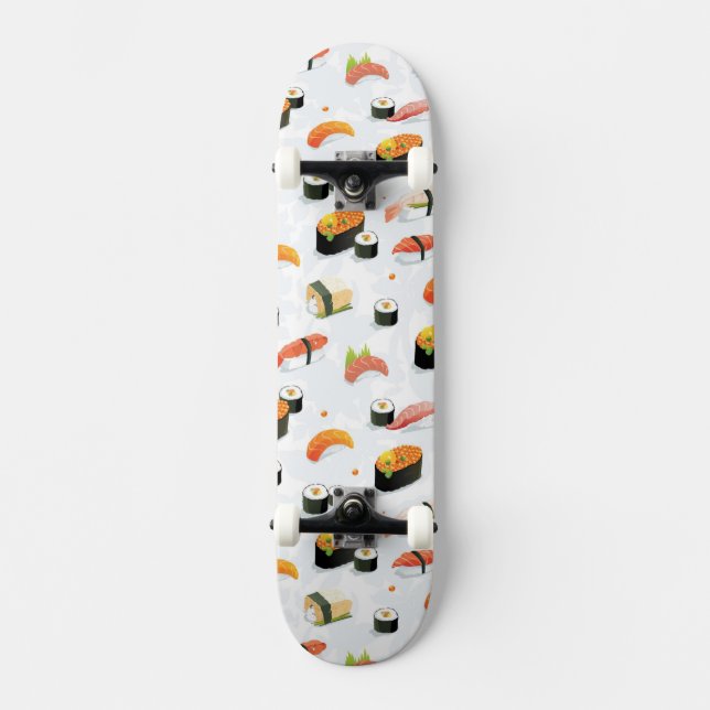 Japanese Food: Sushi Pattern Skateboard (Front)