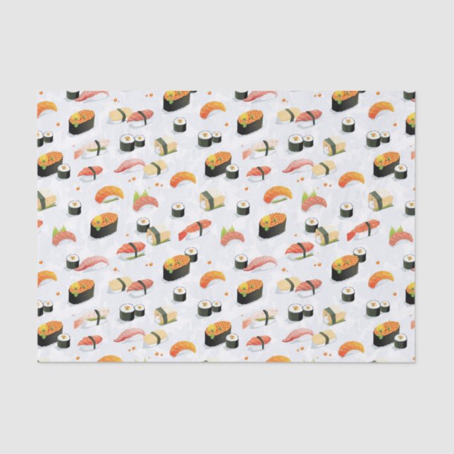 Japanese Food: Sushi Pattern Tissue Paper (Front)