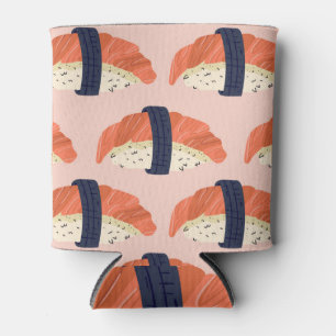 Japanese Food Sushi Seamless Illustration Can Cooler
